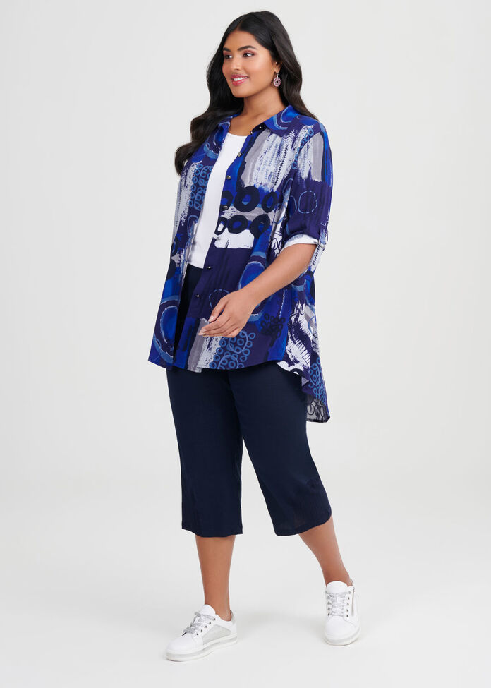 Viscose Indigo Vibes Shirt, , hi-res