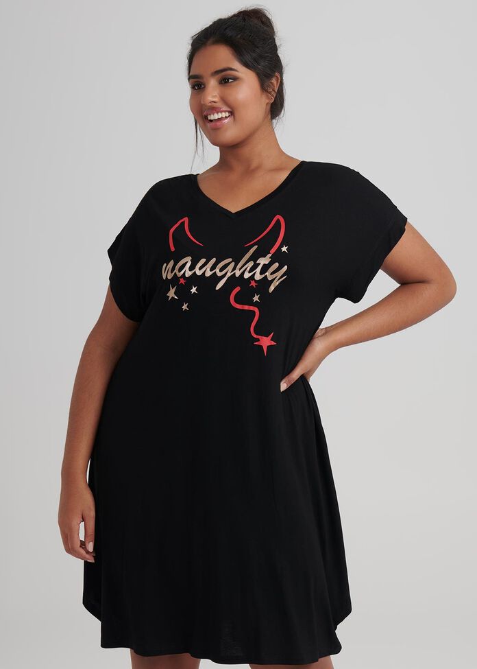 Naughty Or Nice Nightie, , hi-res