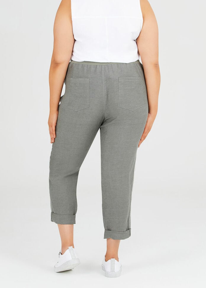 Latania Linen & Sequin Pant, , hi-res