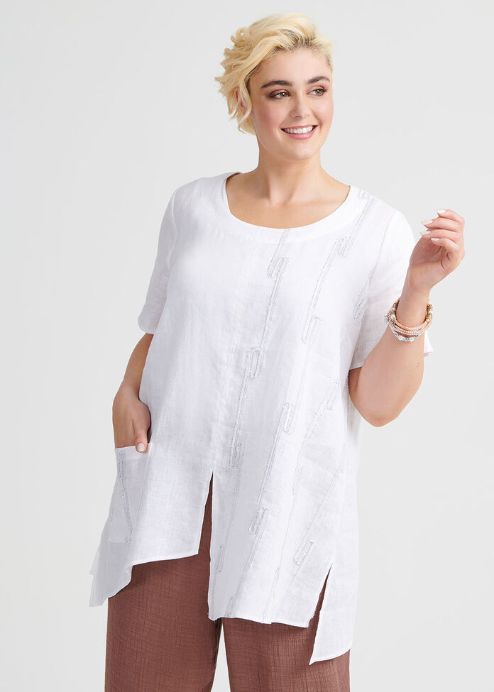 Driftwood Linen Top, , hi-res