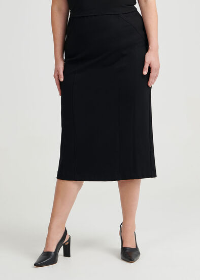 Plus Size Gina Panelled Ponte Skirt