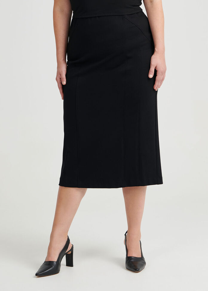 Gina Panelled Ponte Skirt, , hi-res