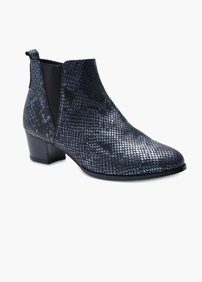 Lila Leather Snake Boot