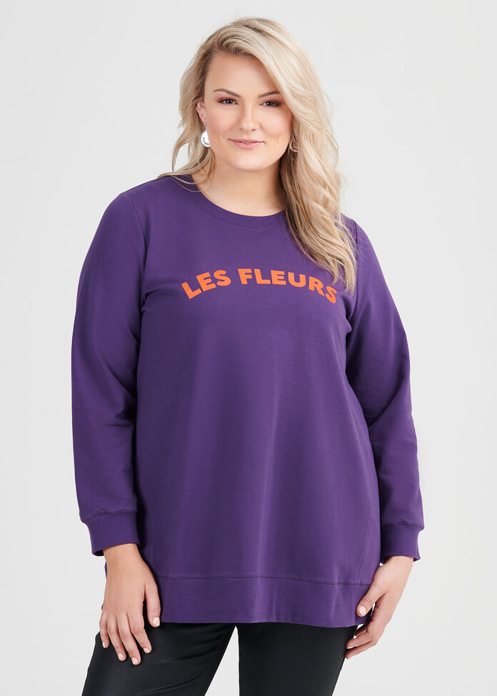 Organic Les Fleurs Sweat, , hi-res