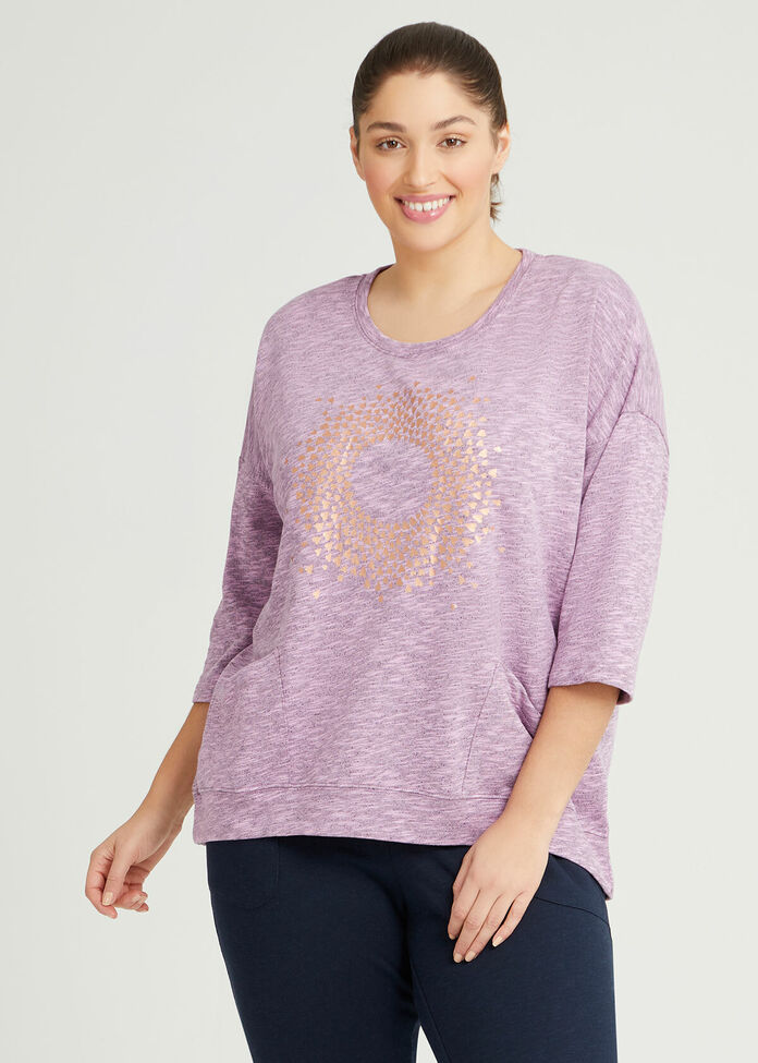 Cotton Oracle Foil Top, , hi-res