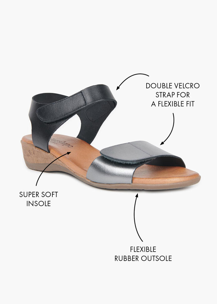 Barcelona Leather Sandal, , hi-res