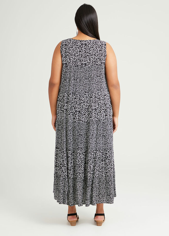 Natural Ditsy Maxi Dress, , hi-res