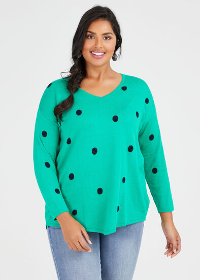 Plus Size Bamboo Cotton V-neck Jumper