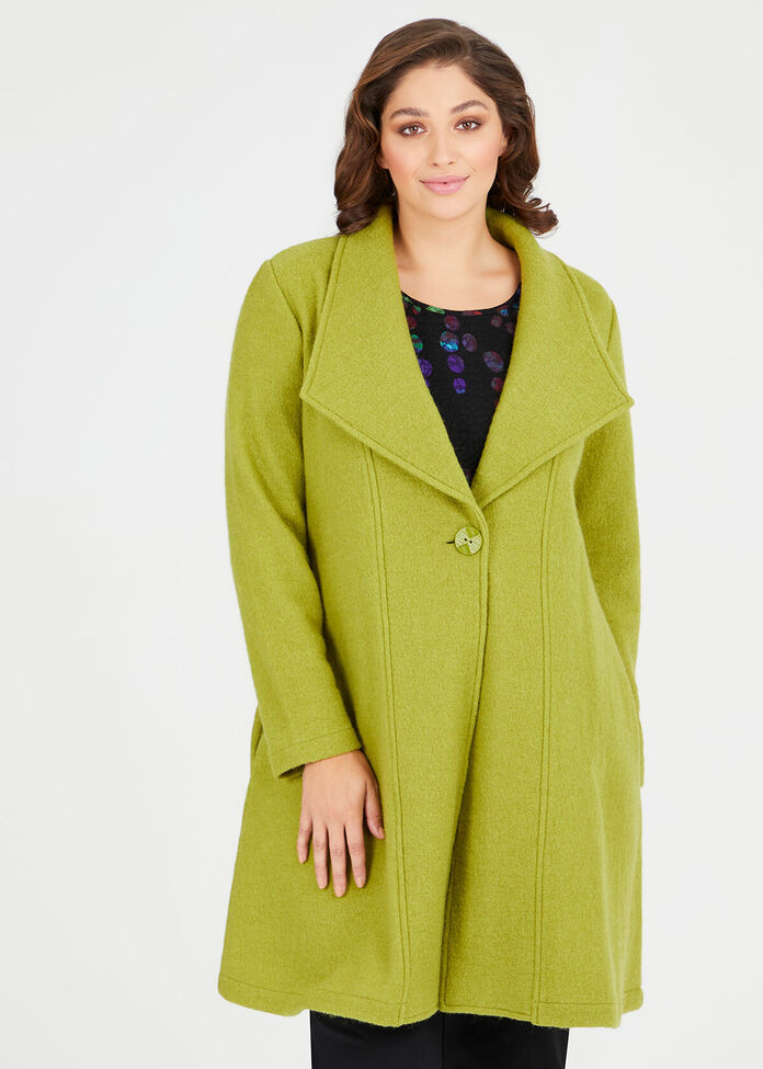 Morgan Boiled Wool Coat, , hi-res