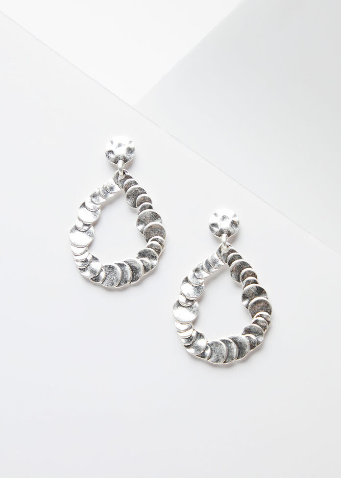 Silver Teardrop Earring, , hi-res