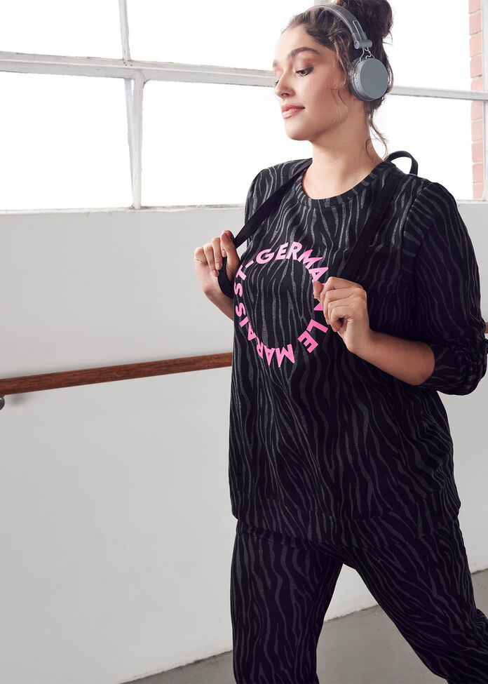 Cotton Zebra Sweat, , hi-res