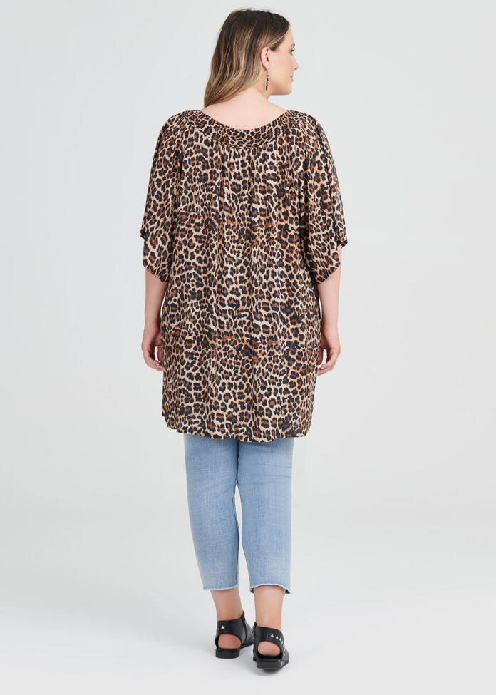 Natural Leopard Tunic, , hi-res