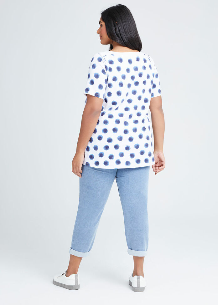 Organic Tie Dye Spot Top, , hi-res