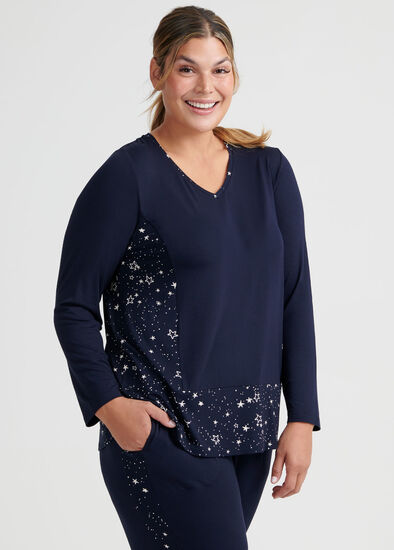 Plus Size Star Lounge Top