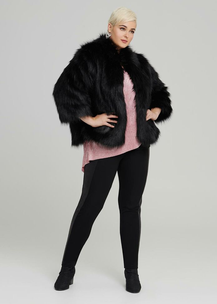 Iconic Faux Fur Jacket, , hi-res