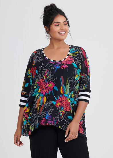 Plus Size Floral Tales Top