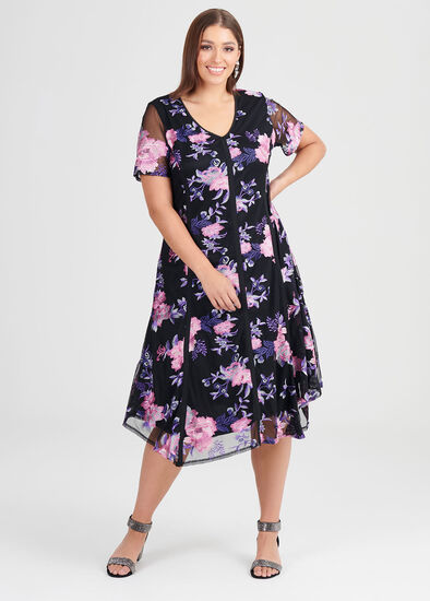 Plus Size Moonlight Embroidered Dress