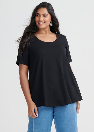 Plus Size Organic Keyhole Back Tee