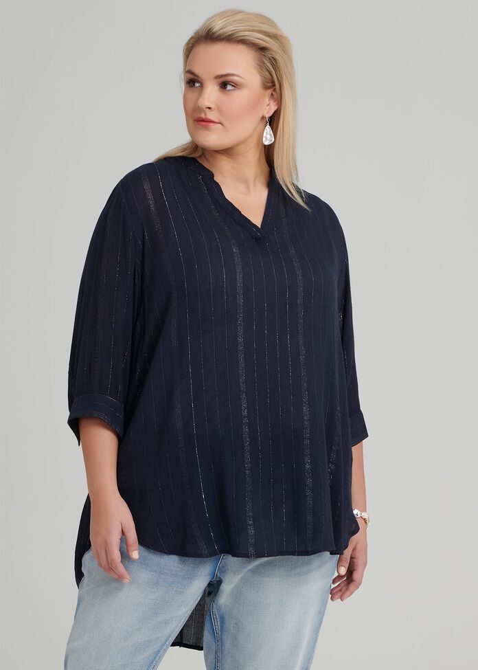 Lurex Stripe Tunic, , hi-res