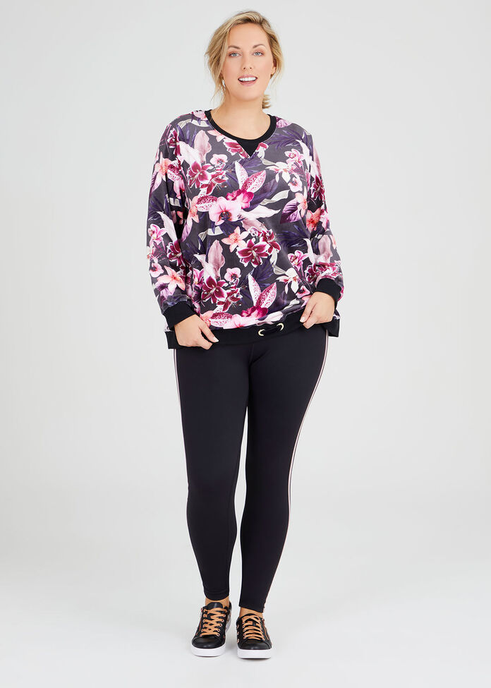 Velour Mystic Floral Sweat, , hi-res