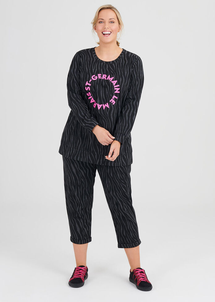 Cotton Zebra Sweat, , hi-res