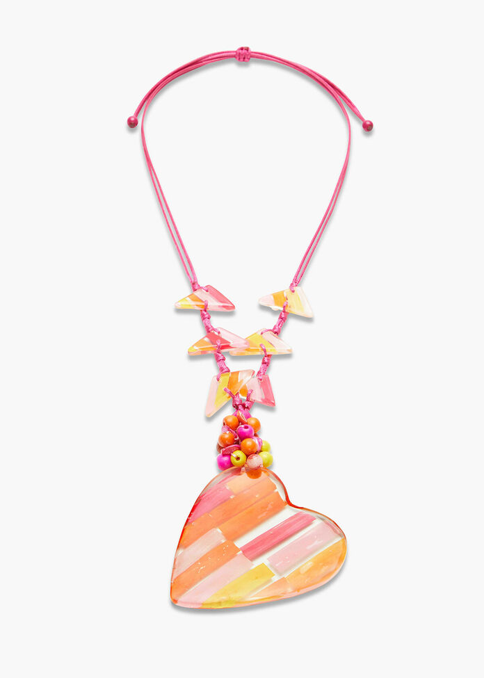 Heart Stripe Necklace, , hi-res