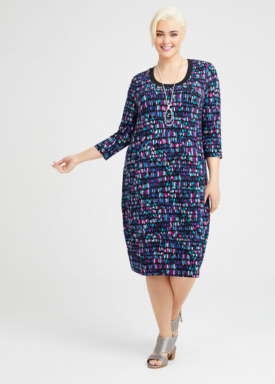 Plus Size Bamboo Kaleidoscope Dress