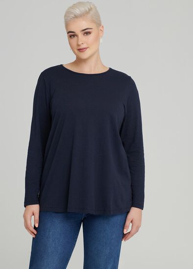 Plus Size Easy Wear Ls Top