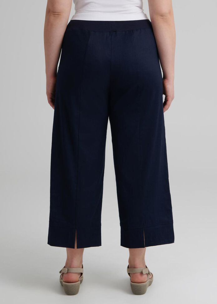 Linen Oasis Crop Pant, , hi-res