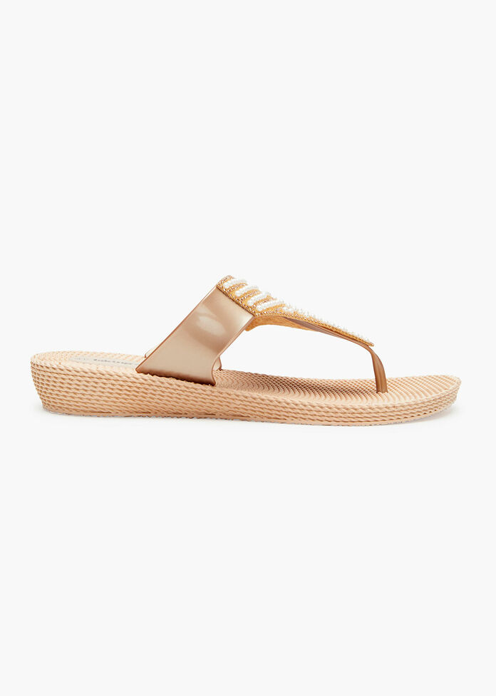 Pearl Wedge Jelly Sandal, , hi-res