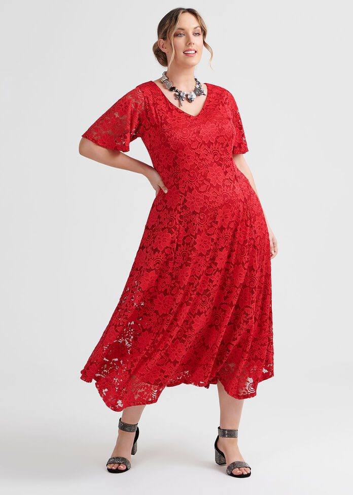 Scarlet Lace Dress, , hi-res