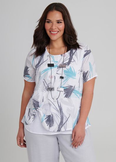 Plus Size My Knot Printed Top