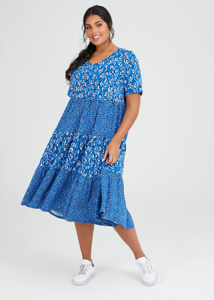 Cotton Circles Moon Dress, , hi-res