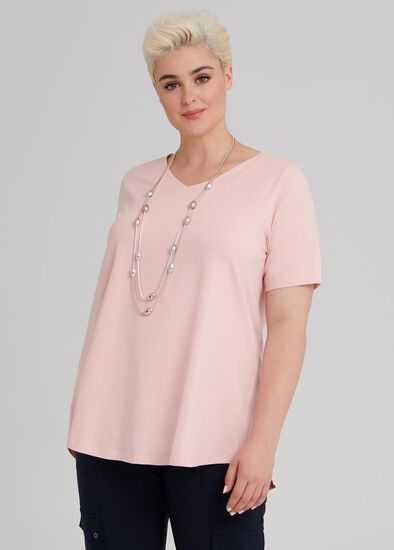 Plus Size V Neck Swing Tee