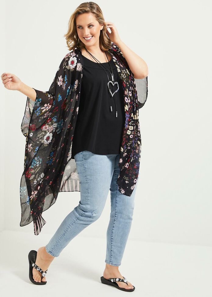 Ditsy Floral Cape, , hi-res