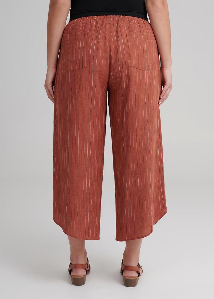 Linen Layla Crop Pant, , hi-res