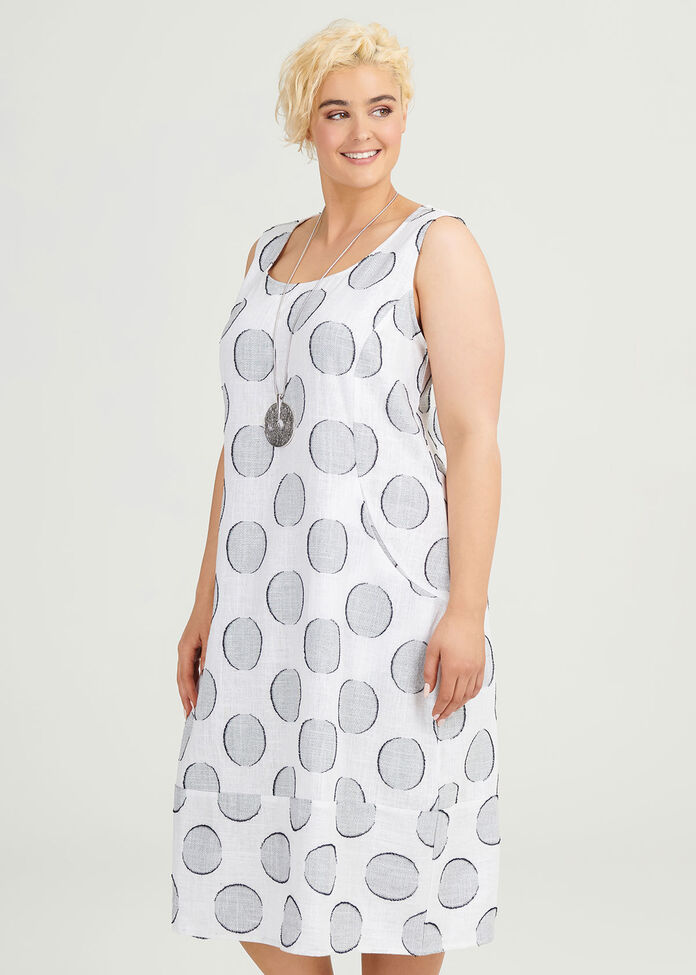 Linen Ascot Dress, , hi-res