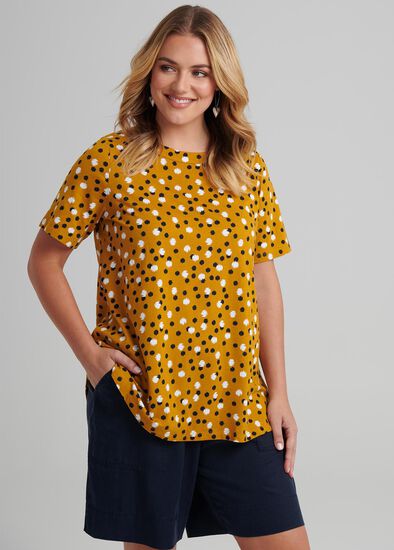 Plus Size Animal Spot Top