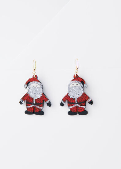 Sparkle Santa Earrings