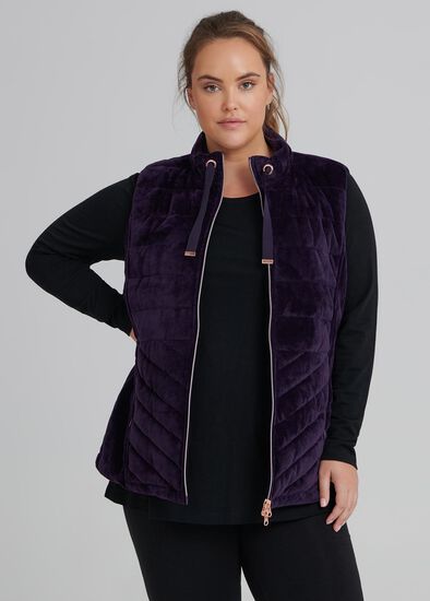 Plus Size Velour Active Vest