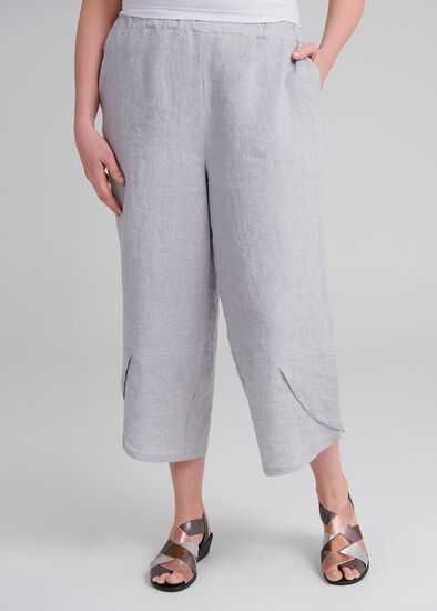 Plus Size Aj Linen Crop Pant