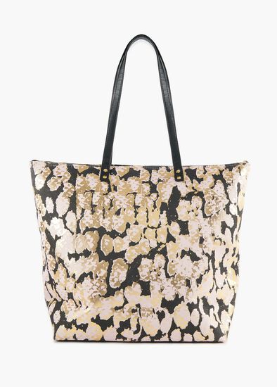 Abstract Snake Print Tote