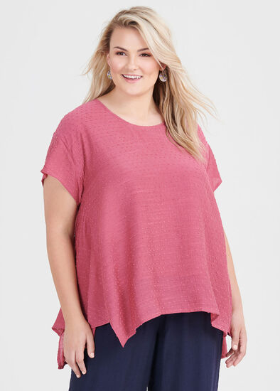 Plus Size Dobby Swing Top