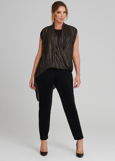 Plus Size Linear Wrap Top