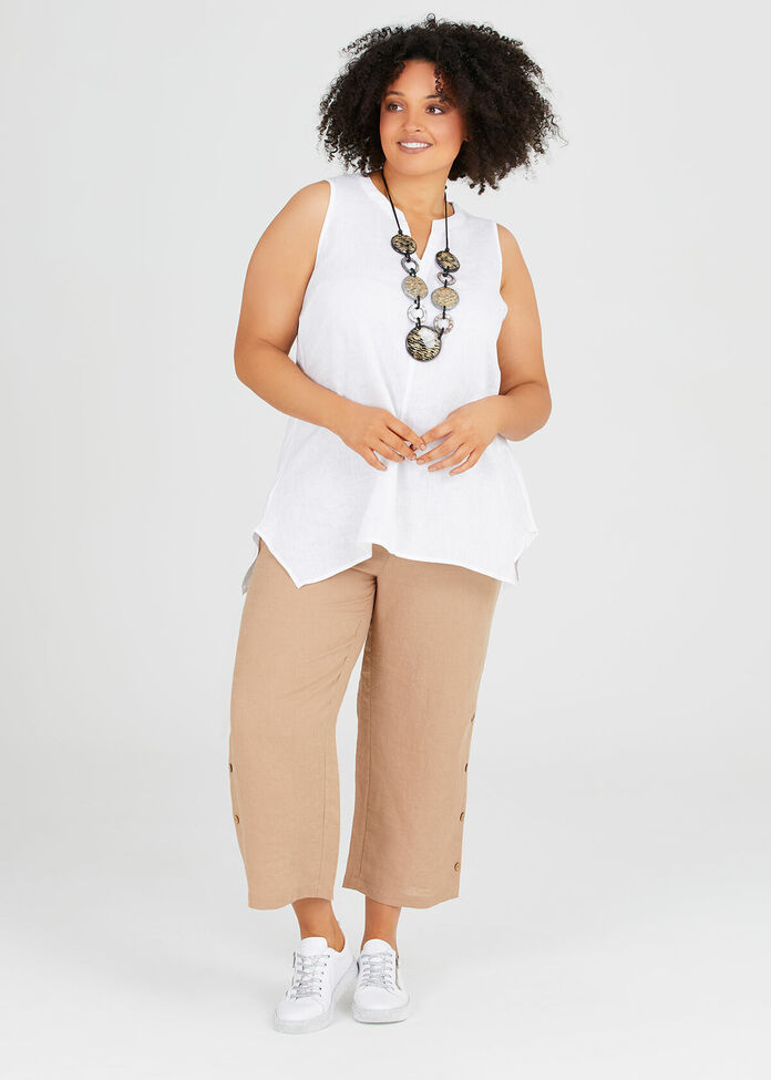 Drift Linen Crop Pant, , hi-res