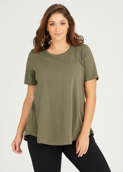 Plus Size Organic Crew Swing Basic Tee