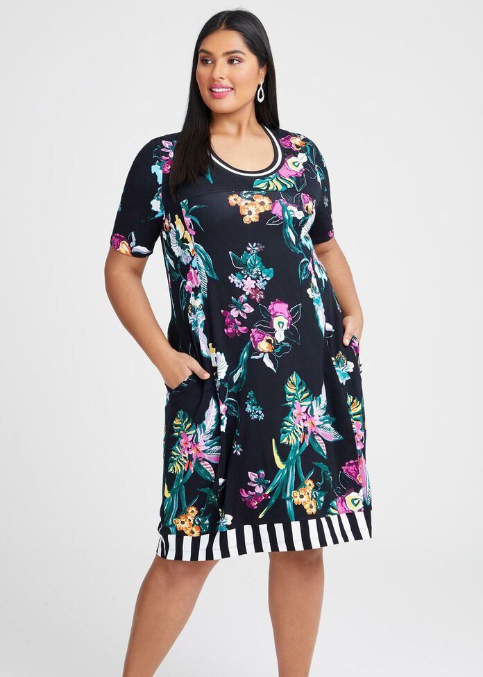 Natural Floral Fever Dress, , hi-res