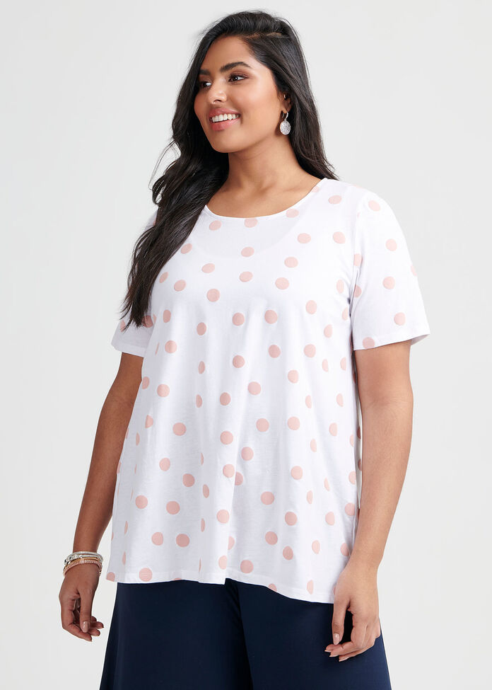 Organic Puff Spot Top, , hi-res