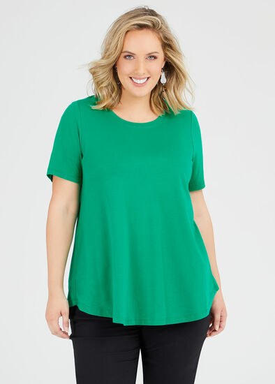 Plus Size Organic Crew Swing Basic Tee