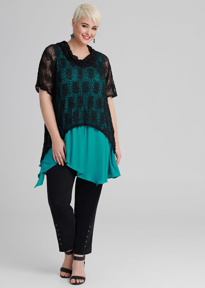 Map It Out Lace Top, , hi-res